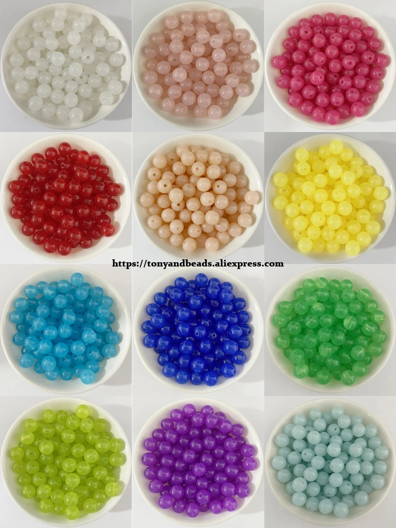 9th Aug Clear Gumball Bubblegum Acrylic Round Ball Spacer Beads 6 8 10 12MM Pick Size For Jewelry Making