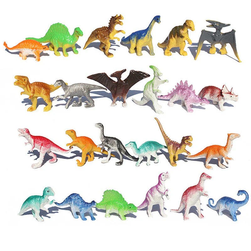 10pcs/lot Batch Mini Dinosaur Model Children's Educational Toys Cute Simulation Animal Small Figures For Boy Gift For Kids Toys