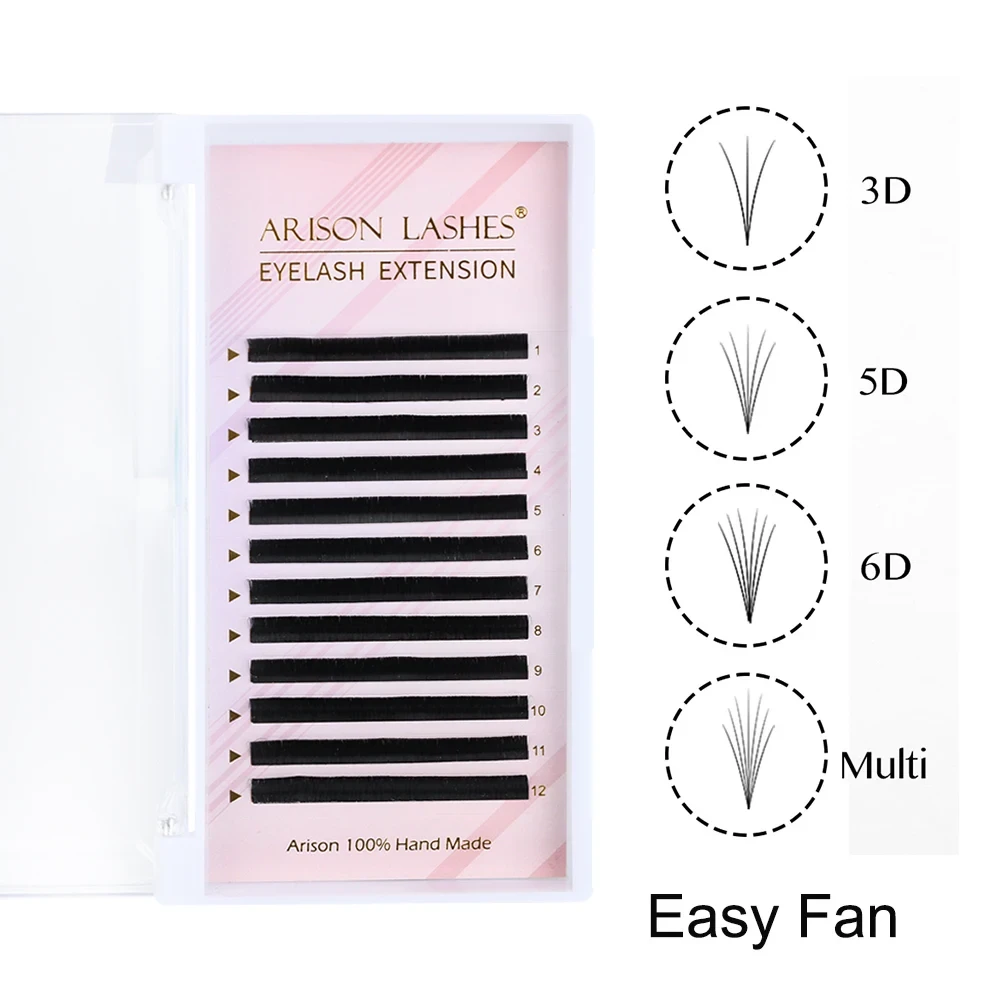 Easy Fan Volume Lashes Bloom Eyelash Extension Auto Flowering Rapid Blooming Fans Lashes Fast Delivery Fanning Lash wholesale