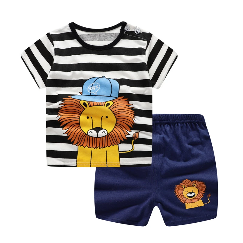 Boys Summer Sets Boys Boy Clothing Cotton Children Clothes Shirt + Pants Set Suit Toddler Boys Clothing Set Kids Clothes Girls