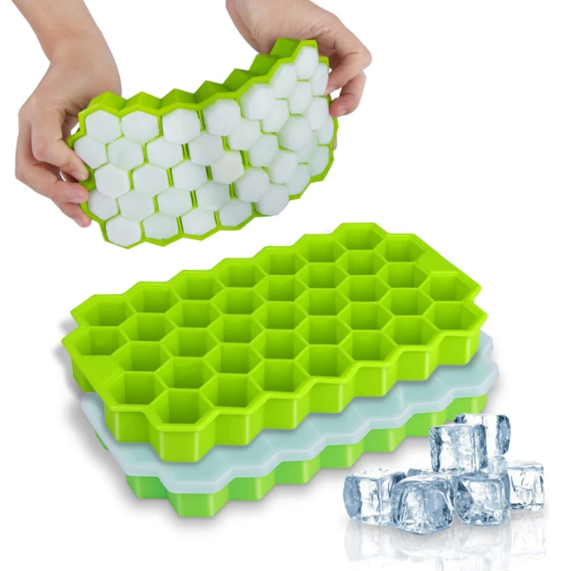 Ice Cube Maker Silicones Ice Mould Honeycomb Ice Cube Tray Magnum Silicone Mold Forms Food Grade Mold for Whiskey Cocktail