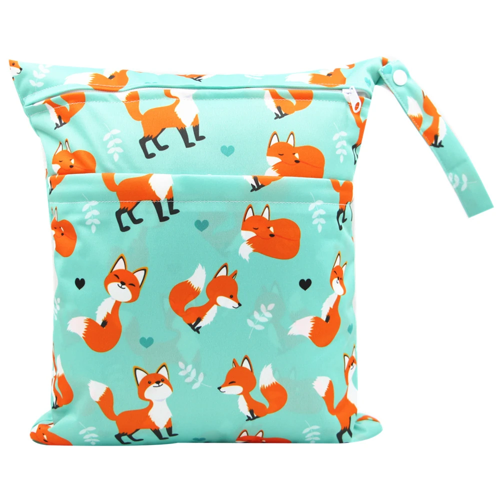 Baby Wet Bag Waterproof Mommy Nappy Diaper Bag for Stroller Reusable Portable Newborn Infant Fashion Pail Liner Pocket 30*36cm