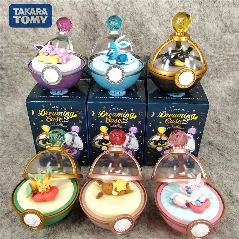 Pokemon Eevee Family Super Cute Sleeping Pokemon 6 Styles Blind Box Toy Doll Decoration Gift for Little Girl