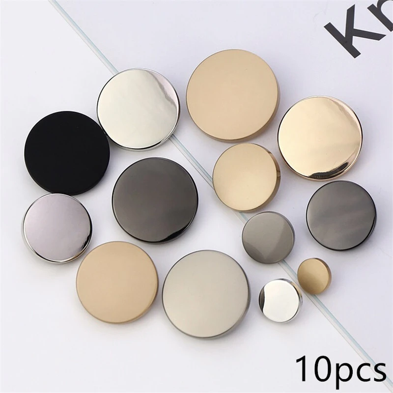 10/15/20/25mm Golden Buttons for Clothes 20mm Sewing Material Sewing Accessories Windbreaker Jacket Button Women's Shirt Buttons