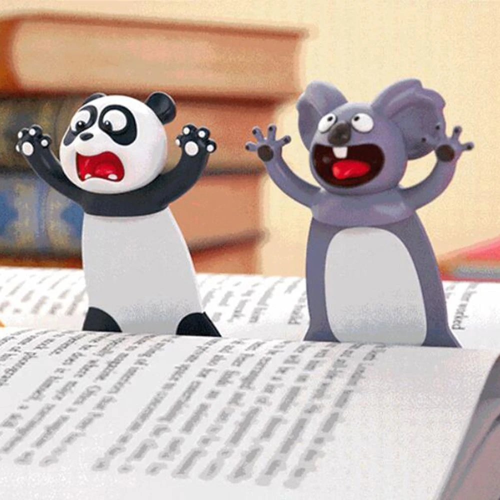 3D Creative PVC Stereo Cartoon Marker Cute Animal Style Bookmarks Cute Cat Funny Student School Stationery For Children Gift