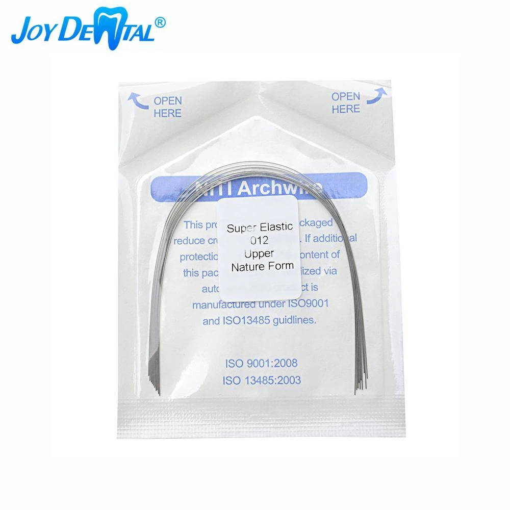 10pcs/Pack Dental Arch Wires Ni-Ti Natural Form Round For Dentists Dentistry Orthodontic Treatment 0.012 Upper-0.020 Lower