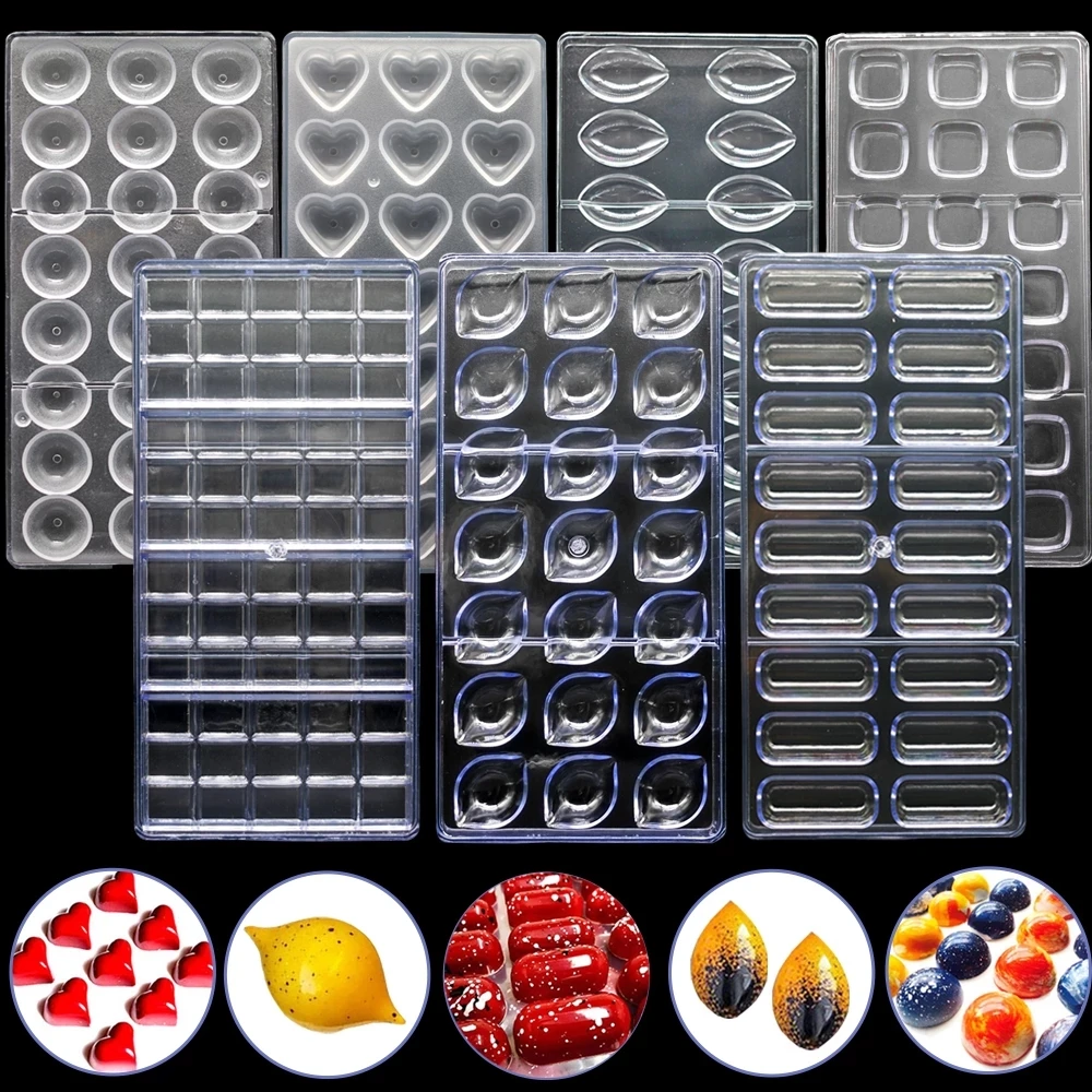 24 Half Ball Clear Hard Chocolate Mold DIY Fondant Tool Baking Polycarbonate PC Candy Maker Cake Mousse Mould drop shipping