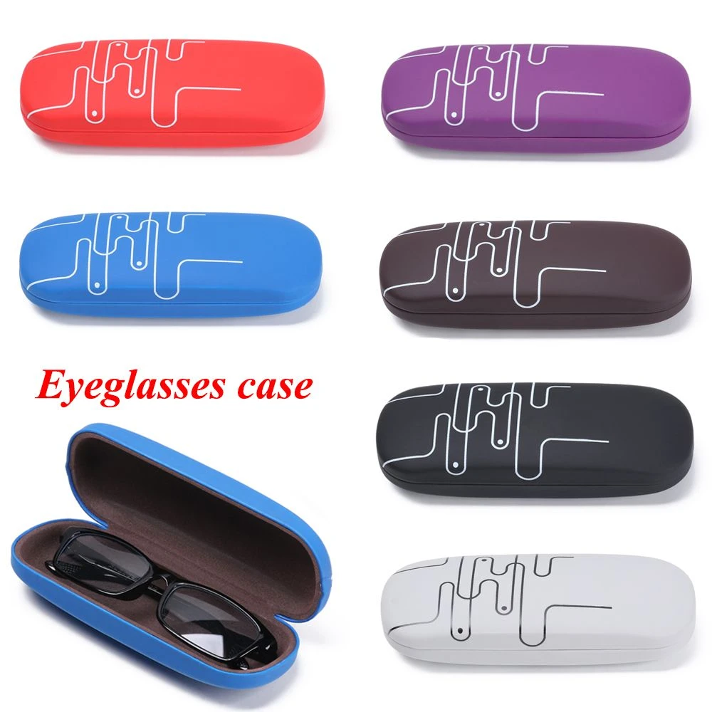 1Pc Fashion Leather Eye Glasses Hard Shell Protector Case Women Men Sunglasses Cover Reading Eyewear Case Spectacles Container