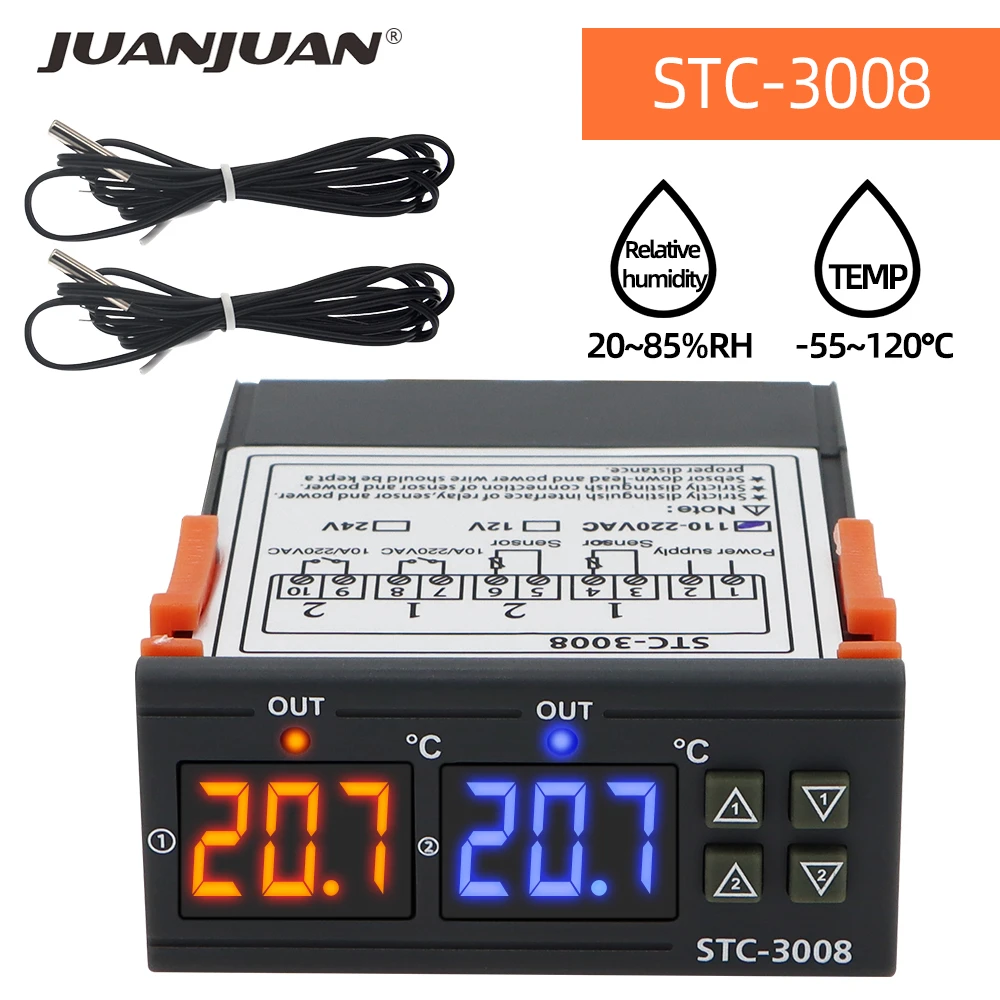STC-1000 STC-3000 3008 3028 Digital Temperature Controller STC-8080A+ STC-9100 9200 Thermoregulator 110-220V 10A 40%off