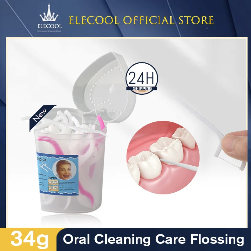 Disposable Floss Cleaning Tooth Stick 7.5cm Floss Pick Interdental Brush Flosser Teeth Cleansing Tools