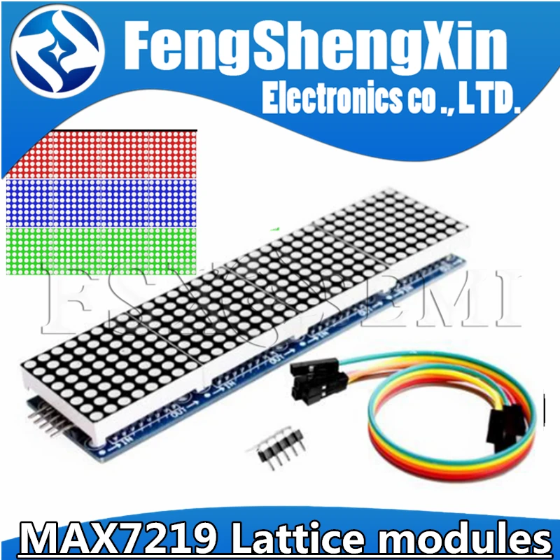 MAX7219 Lattice modules  4 in one display Digital tube display module Single chip module 8x8 common cathode