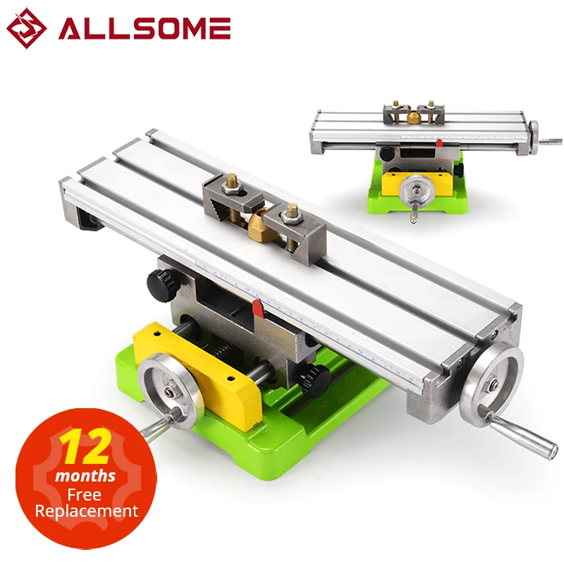 ALLSOME MINIQ Multifunction Drill Vise Fixture Working Table Mini Precision Milling Machine Worktable