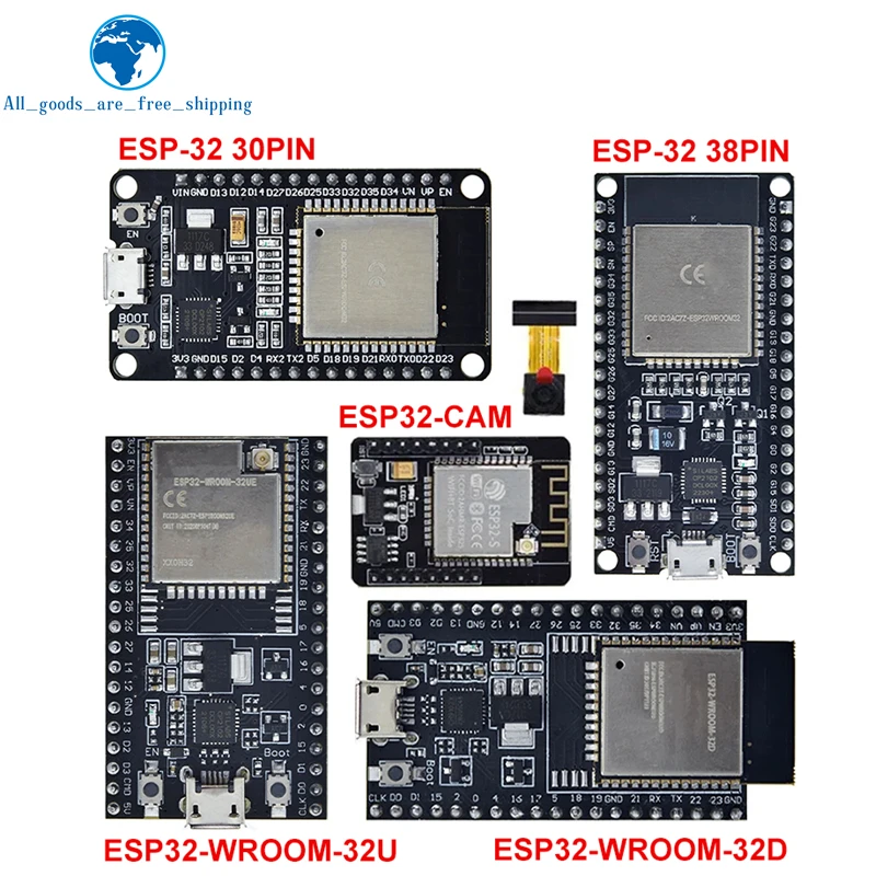 ESP-32S ESP-WROOM-32 ESP32 ESP-32 Bluetooth and WIFI Dual Core CPU with Low Power Consumption MCU ESP-32 ESP32-CAM For Arduino