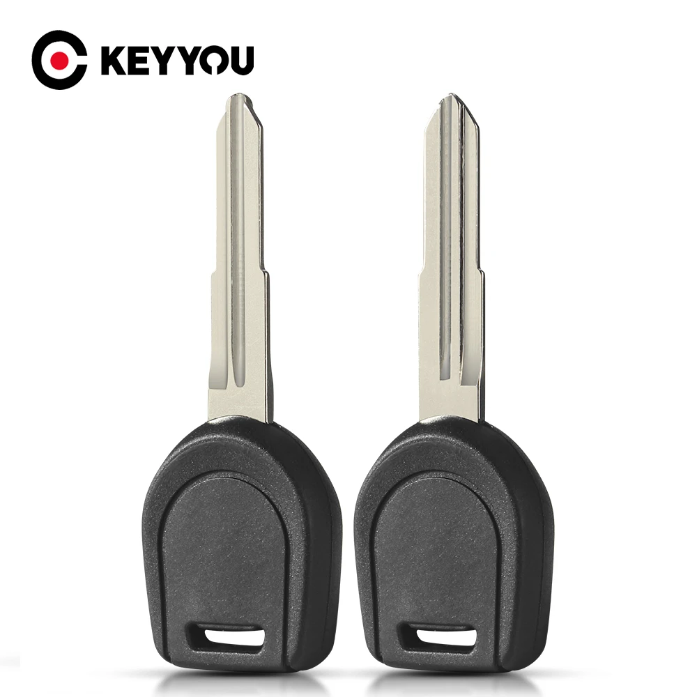 KEYYOU Right/Left Blade For Mitsubishi Colt Outlander Mirage Pajero Without Chip Car Transponder Remote Key Case Shell fob Case