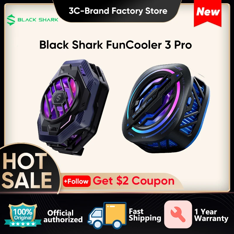 Original Black Shark 4 3 Pro 2 Pro Fun Cooler liquid Cooling Fan Back Clip for Xiaomi Mi 10 Pro ROG 2 Pro 3 Red Magic FunCooler