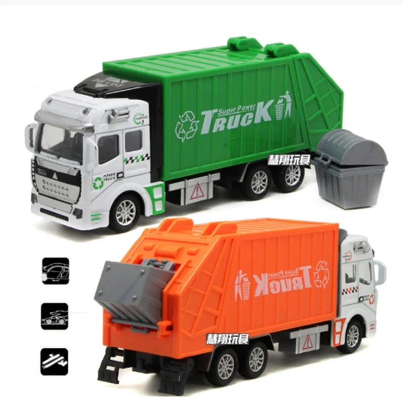 High quality 1:32 Garbage Truck Toy Car As Birthday Present Juguete Educational Clean Trash Car Kids Toys Gifts Free Shipping