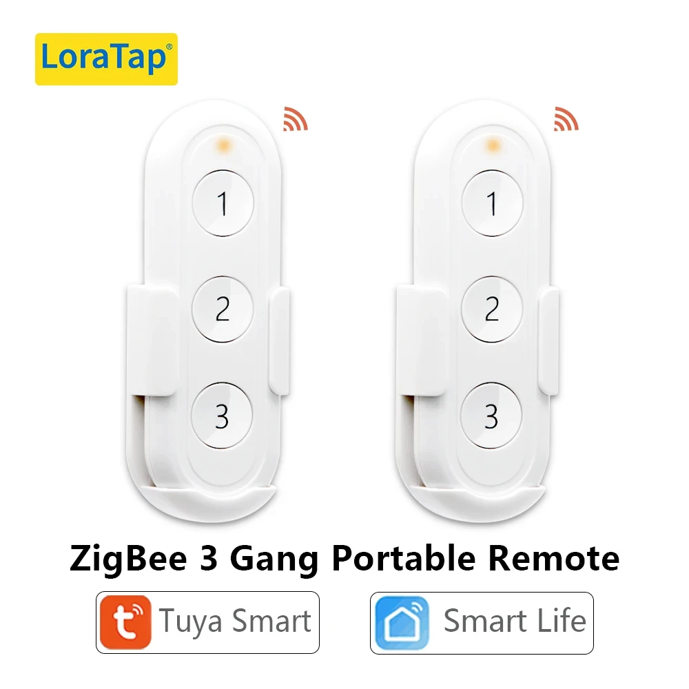 Tuya Smart Life ZigBee 3.0 3 Gangs Remote Tuya Zigbee Hub Required No limit to Control Home Device Smart Home Wireless Switch