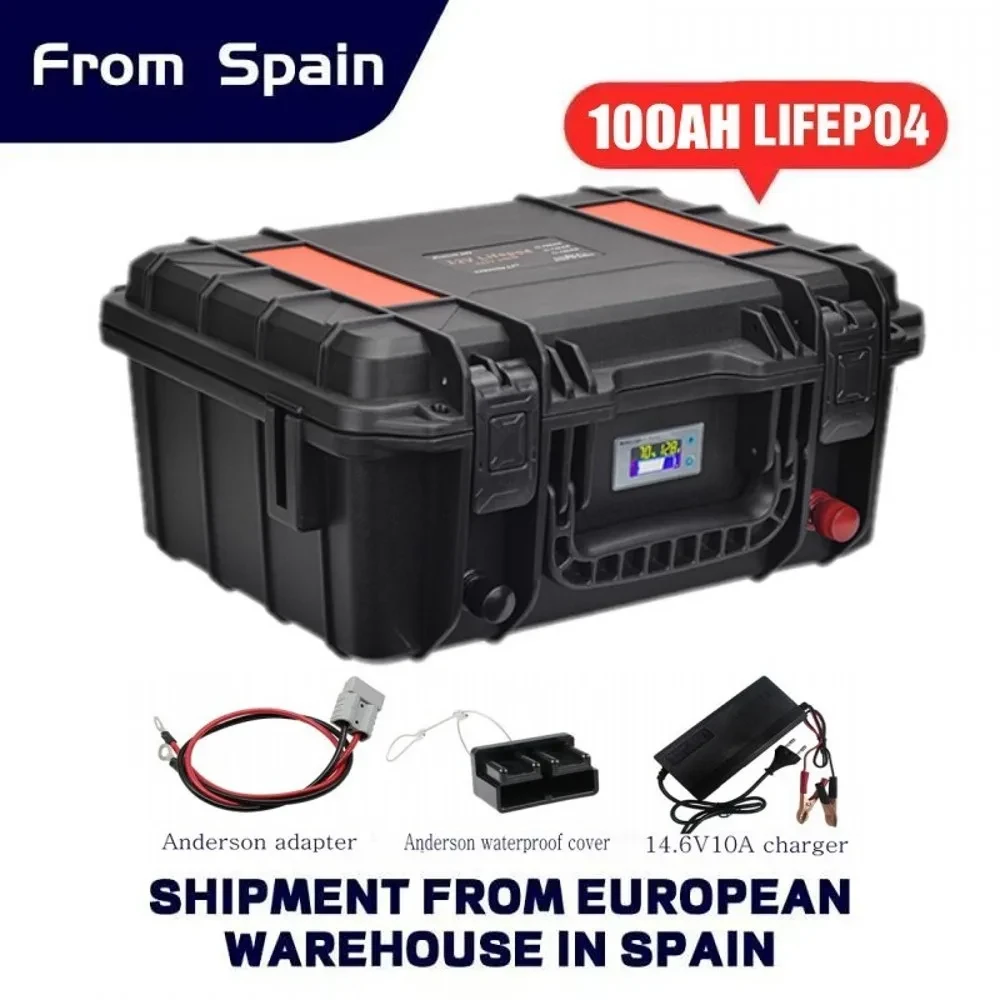12V 120Ah Lithium battery BMS free charger RV Outdoor Marine waterproof Rechargeable Solar inverter backup lifepo4 battery pack