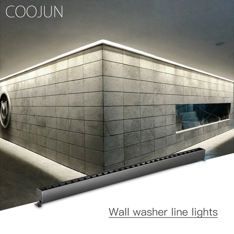 COOJUN linear bar spotlight LED Indoor Wall Washer Luminous Decoration Hotel Engineering Villa Commercial Line Strip Light 220V