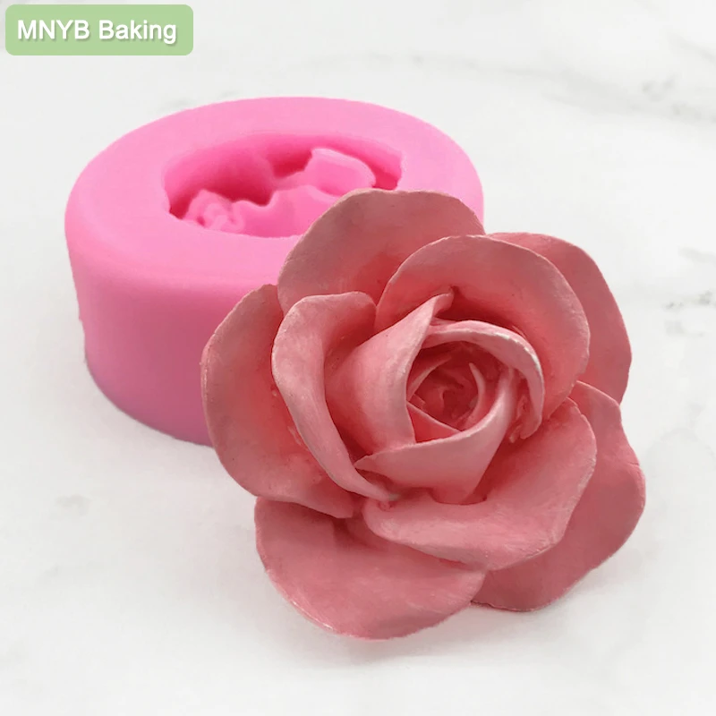 3D Flower Rose Silicone Fondant Cake Mold Soap Jelly Mousse Chocolate Decoration Baking Tool Moulds Reusable material