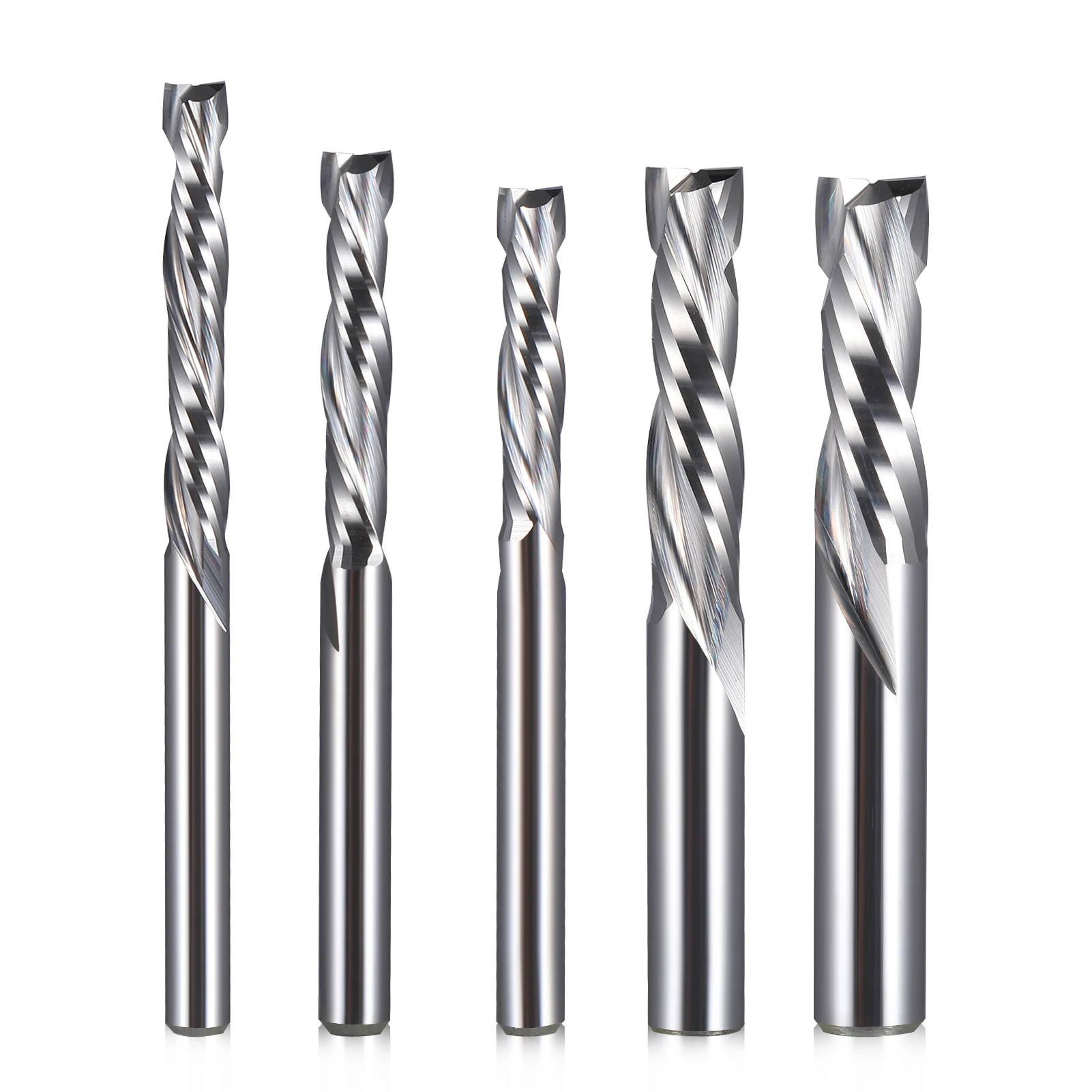 1Pcs UP & DOWN Cut Two Flutes Spiral Carbide Mill Tool Cutters for CNC Router, Compression Wood End Mill Cutter Bits