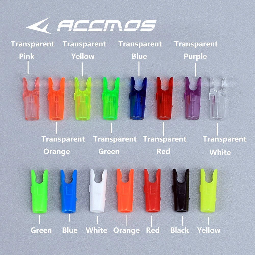 60pcs DIY Plastic Arrow Pin Nocks Size L And Size S For ID4.2mm ID6.2mm 3.2mm  Arrow Shaft Archery Accessory