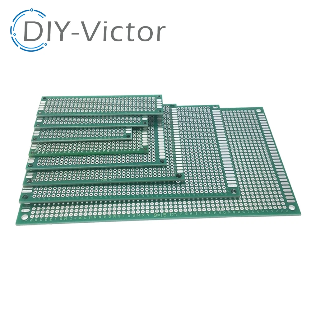 New 9x15 8x12 7x9 6x8 5x7 4x6 3x7 2x8cm Double Side Prototype Diy Universal Printed Circuit PCB Board Protoboard For Arduino