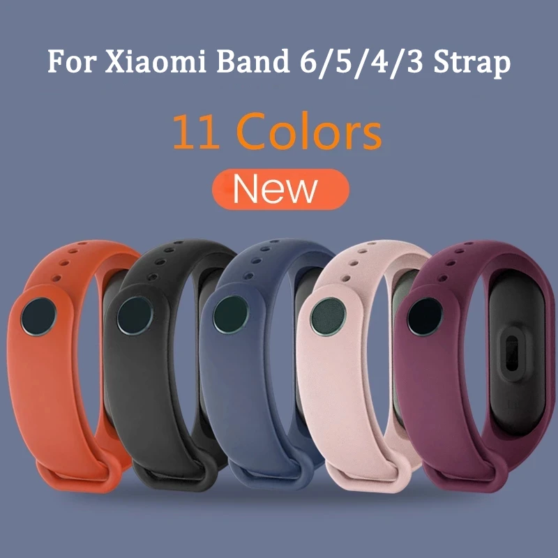 Original Silicone Strap For Xiaomi Mi Band 4 3 5 Wristband Bracelet For Xiaomi Mi Band 3 4 Smart Watches M4 Colors Wrist Correa