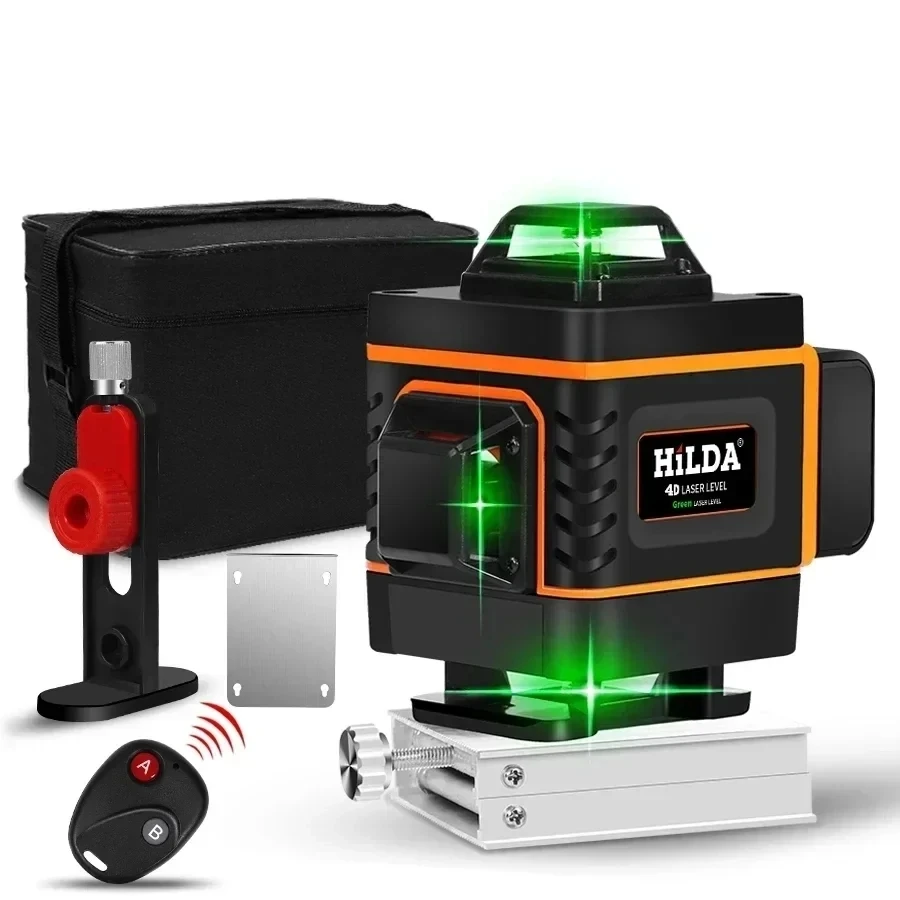 Laser Level 16 lines green line 4D Self-Leveling 360 Horizontal And Vertical Super Powerful Laser level green Beam laser level