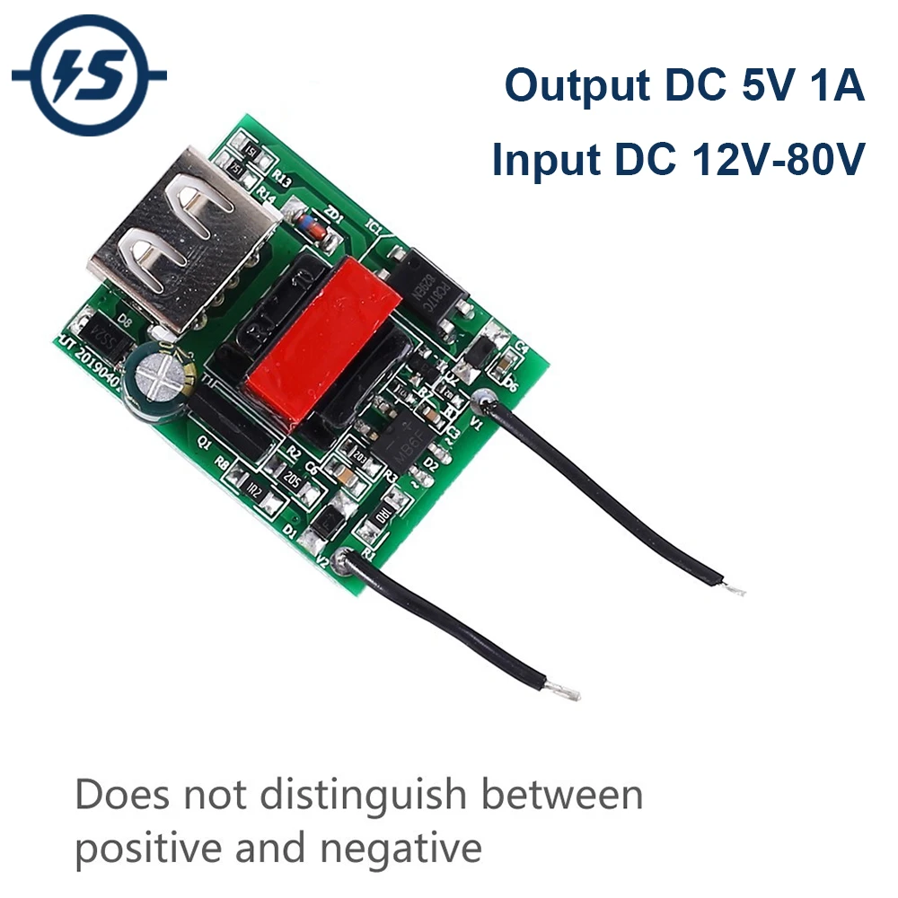 Buck Converter USB Galvanic Isolated Stabilizer Module DC-DC Step Down Module 12V 24V 36V 48V 72V to 5V 1A Power Supply