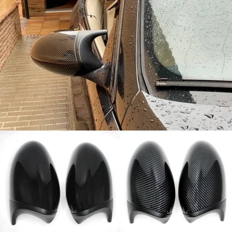 M3 Style 2x Mirror Cover E90 Car Rearview Mirror Cover Cap For BMW E90 E91 PRE-LCI 2005-2007 E92 E93 2006-2009 E80 E81 E87