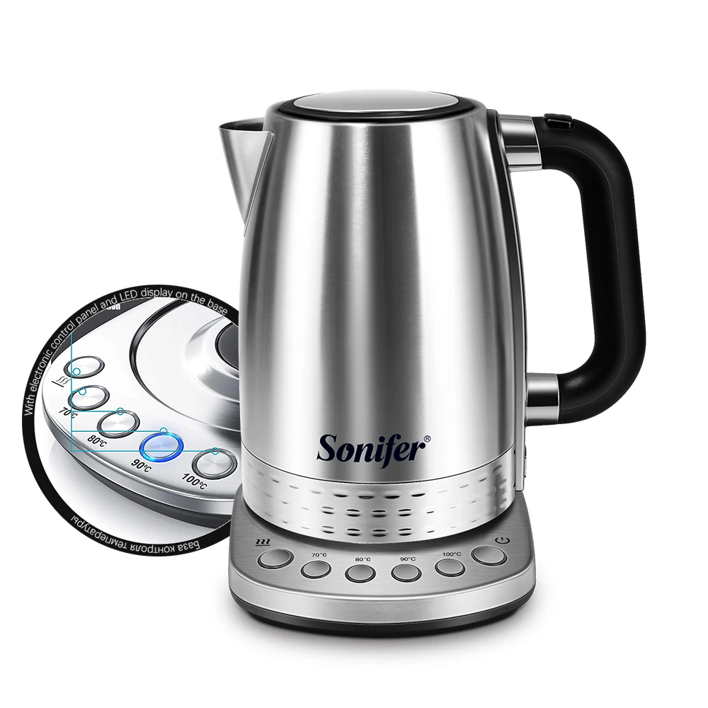 1.7L Electric Kettle Tea Coffee Thermo Pot Appliances Kitchen Smart Kettle With Temperature Control Keep-Warm Function Sonifer