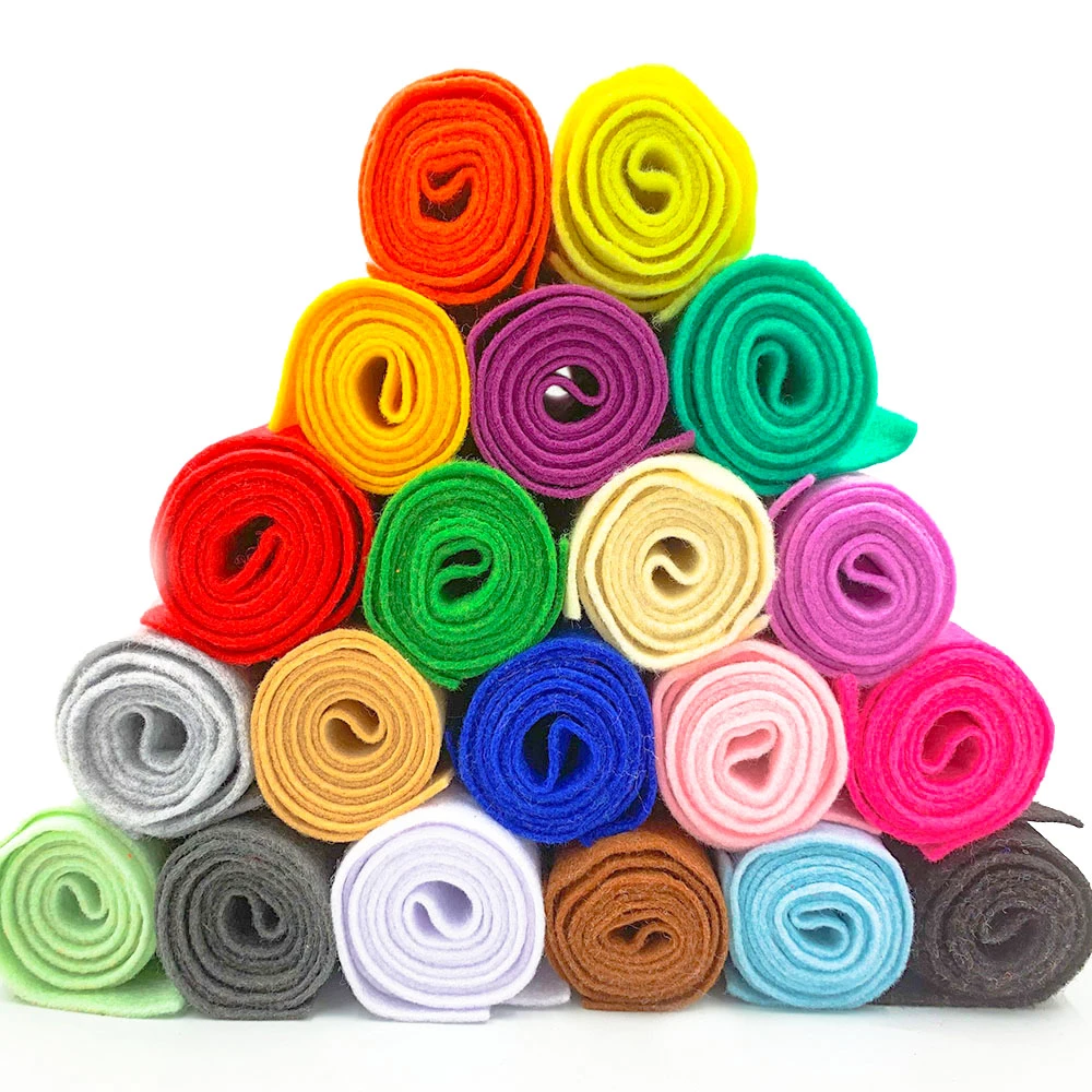 20/90*90cm Soft Felt Fabric Non-woven Felt Fabric Sheet  DIY Sewing Dolls Crafts Material 1.4mm Thick