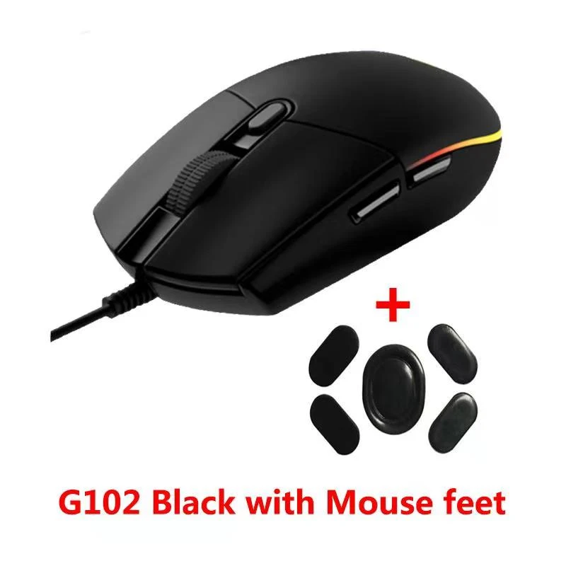 Logitech G102 Wired Lightsync Gaming Mouse Backlit Mechanical Side Button Glare Mouse Macro Laptop USB Home Office Logitech G102