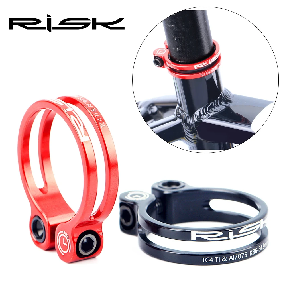 Quick Release 31.8mm 34.9mm Aluminum Alloy Road Mountain Bicycle Bike Seat Post Seatpost Clamp Collar with Titanium Bolt