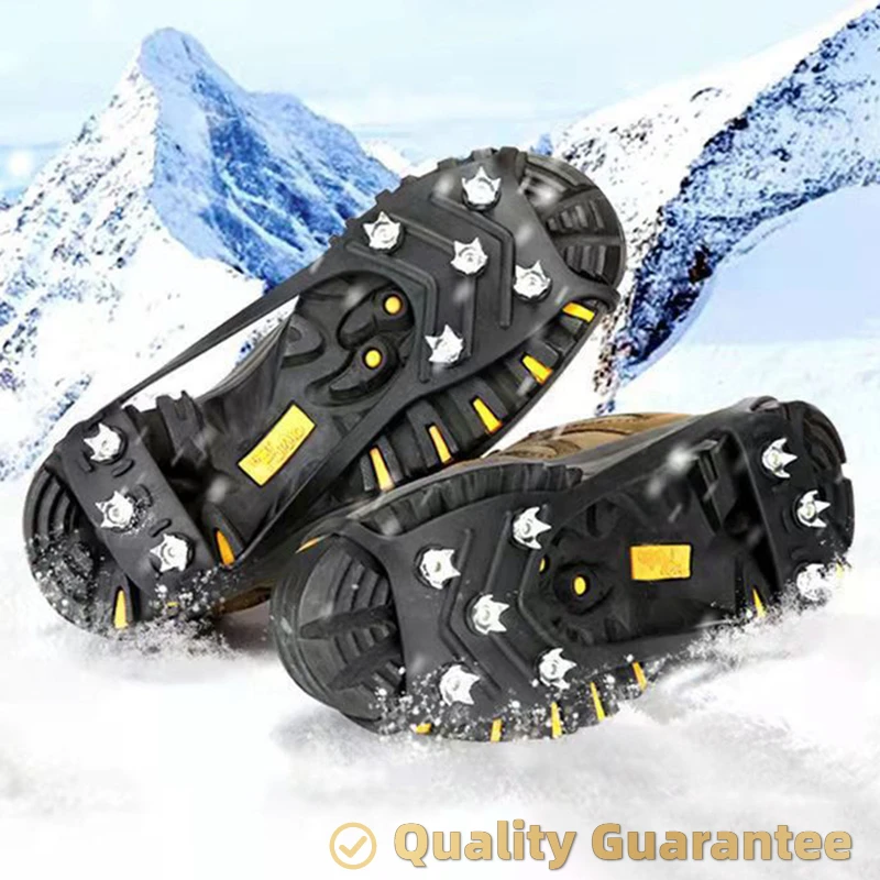 1 Pair Professional Climbing Crampons 8 Studs Anti-Skid Ice Snow Camping Walking Shoes Spike Grip Winter Outdoor Equipment