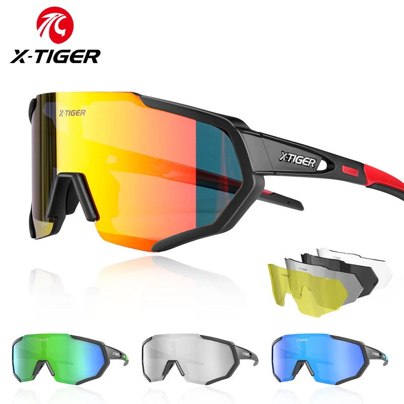 X-TIGER Polarized Lens Cycling Glasses Road Bike Cycling Eyewear Cycling Sunglasses MTB Mountain Bicycle Cycling Goggles