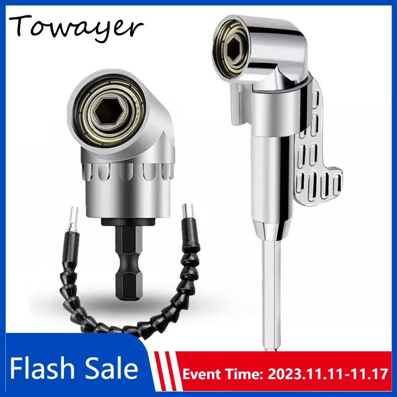 105 Degree Screwdriver Set Holder Adjustable Turning Nozzles for Screwdriver Hand Tools 1/4 Magnetic Bit Socket Power Drill