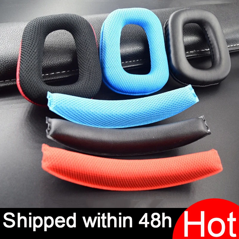 Headphone Earpads Covers for Logitech G35 G930 G430 F450 G230 1Headphone Cushion Pad Replacement Ear Pads Head Beam Sponge