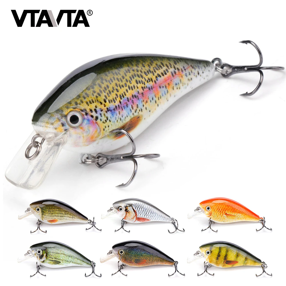 VTAVTA 6cm 12g Rattling Crankbaits Fishing Lure Hard Floating Wobblers Artificial Bait for Fishing Pike Wobler Lures Crank Bait