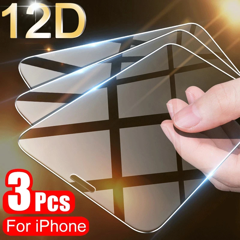 4PCS Protective Glass On the For iPhone 11 7 8 6 6s Plus 5 5s SE Screen Protector For iPhone 11 12 13 Pro Mini X XR XS MAX Glass