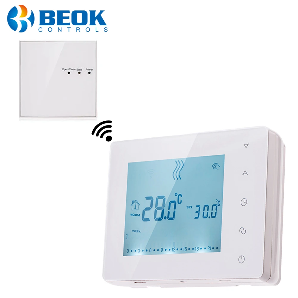 BOT-X306 Wireless Programmable Gas Boiler Thermostat for Room Heating Temperature Controller Regulator Kid Lock Touch Screen