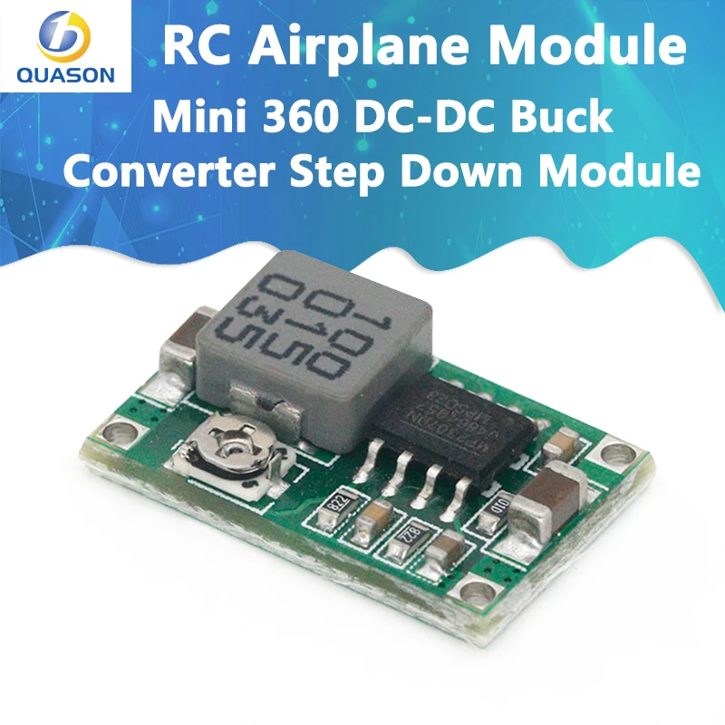 5pcs RC Airplane Module Mini 360 DC-DC Buck Converter Step Down Module 4.75V-23V to 1V-17V 17x11x3.8mm Mini360 New LM2596