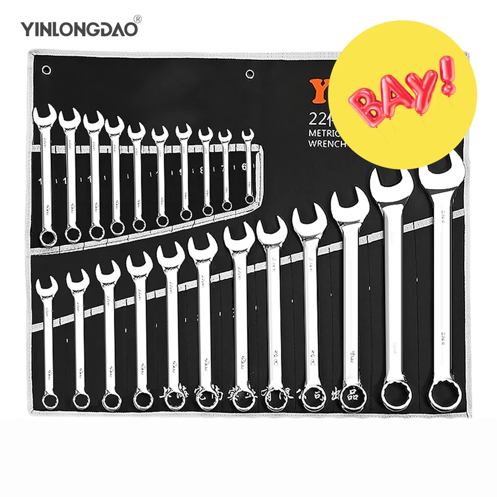 Box End Wrench Dual Head Double End Ring Spanner Deep Offset Ring 6- 32mm Hand Tool Set