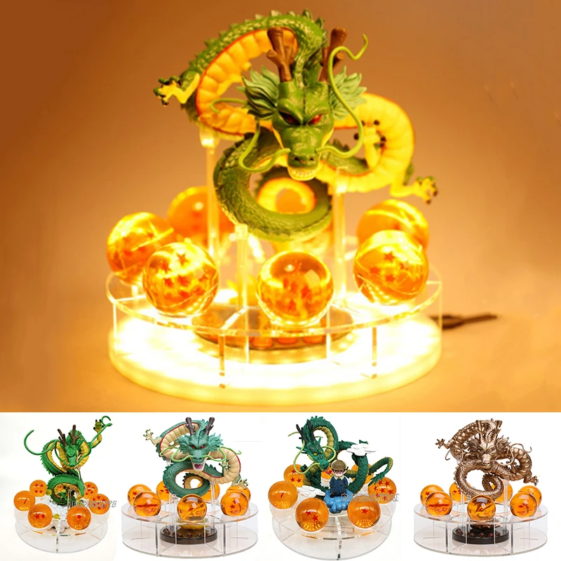 Anime Dragon Ball Z Shenron Lamp Super Saiyan Goku Action Figure Dragon Ball shenlong Model light Base Collection Gift