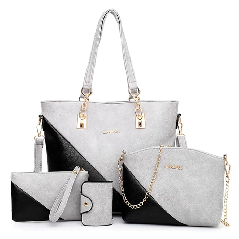 High Quality Women's Bag Composite Bag 4 Piece Set Handbag Leather Shoulder Messenger Bag Diagonal Composite Bag LuxuryTote Bag