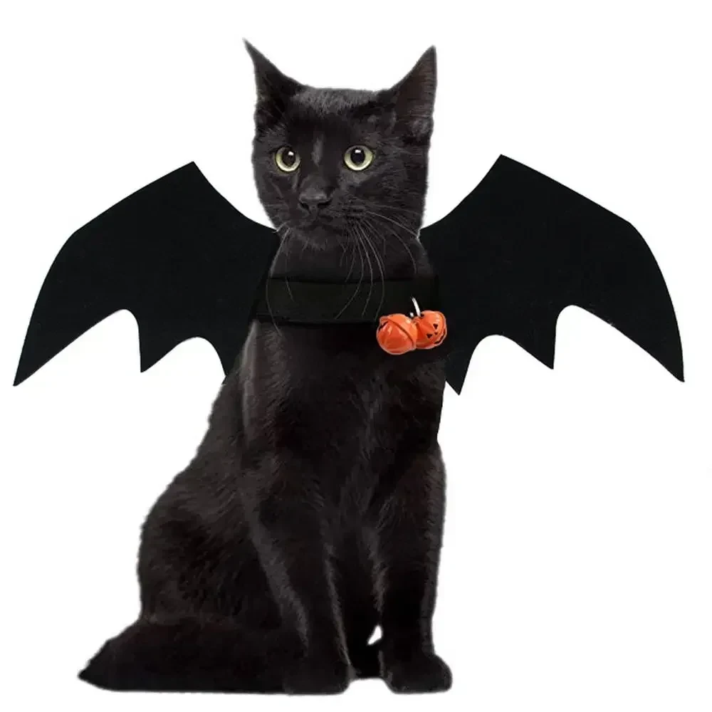 Fashion Cat Dog Costume Bat Wings Artificial Wing Dress Up Halloween Christmas Ornament Cosplay Party Pet Costume Pet Products