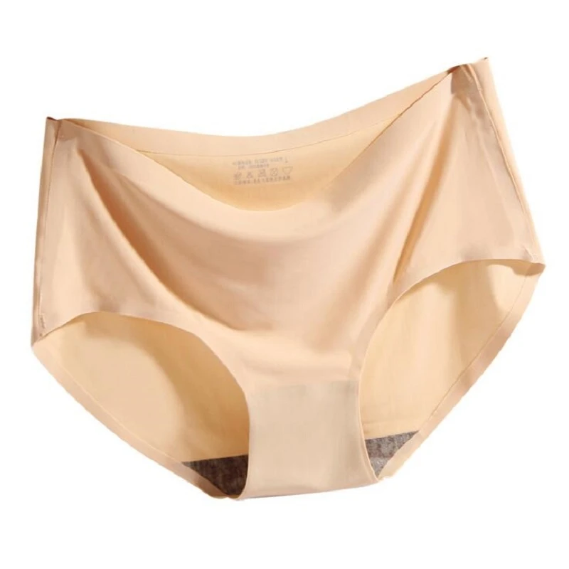2 PCS/LOT new style seamless women underwear panties mid-rise sexy big size briefs Lingerie modis tanga lady silk intimate