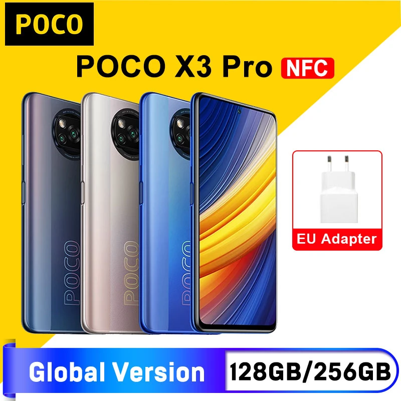 Global Version POCO X3 Pro 6GB 128GB/8G 256GB NFC Smartphone Snapdragon 860 33W 120Hz DotDisplay 5160mAh