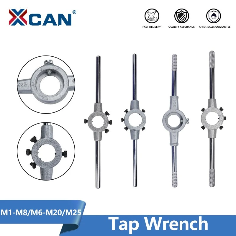 XCAN Adjustable Hand Tap Wrench M1-M8 M6-M20 Thread Screw Tap Drill Threading Tools